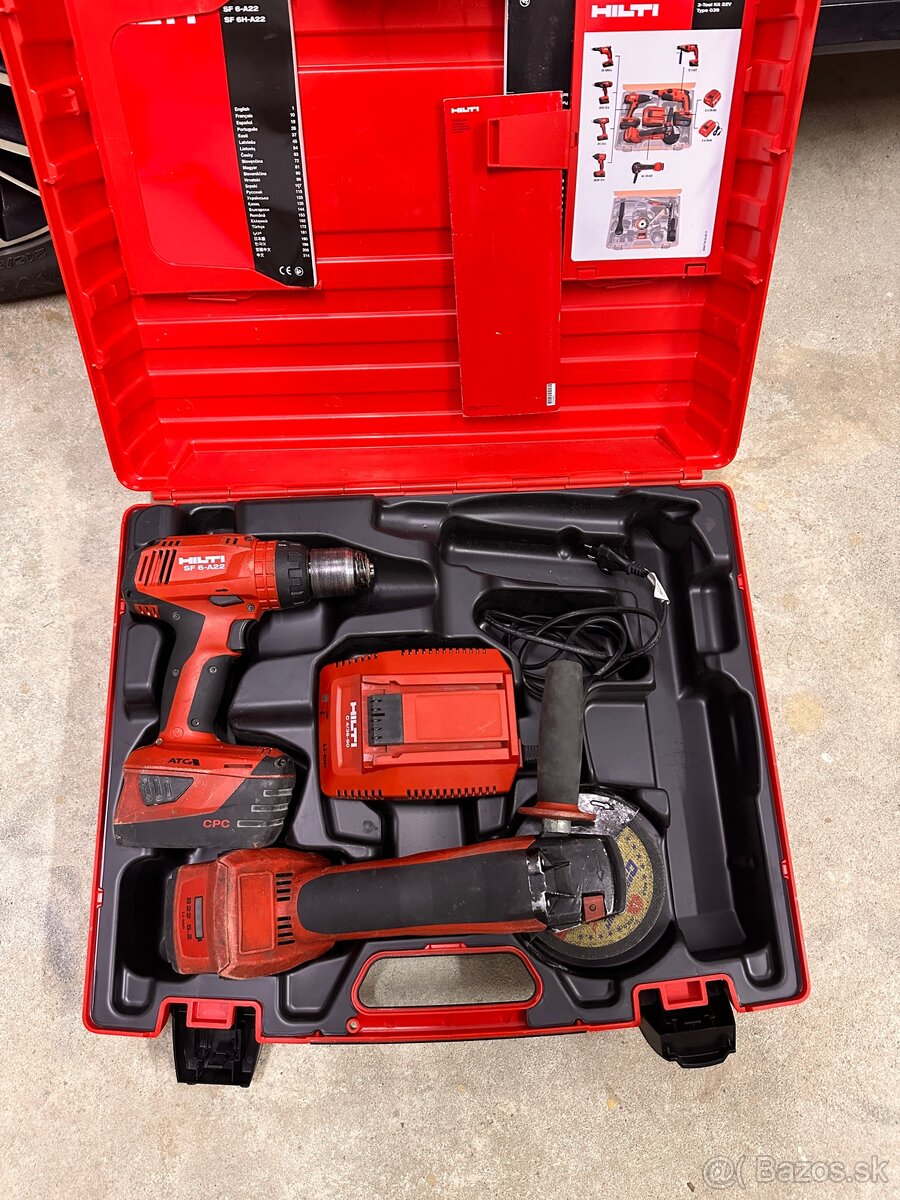 Hilti bruska 125 a hilti aku vrtaci skrutkovač