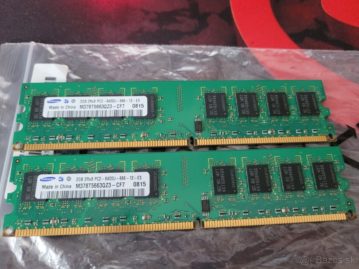 Predám pamäte 4GB DDR2 SAMSUNG 800 Mhz