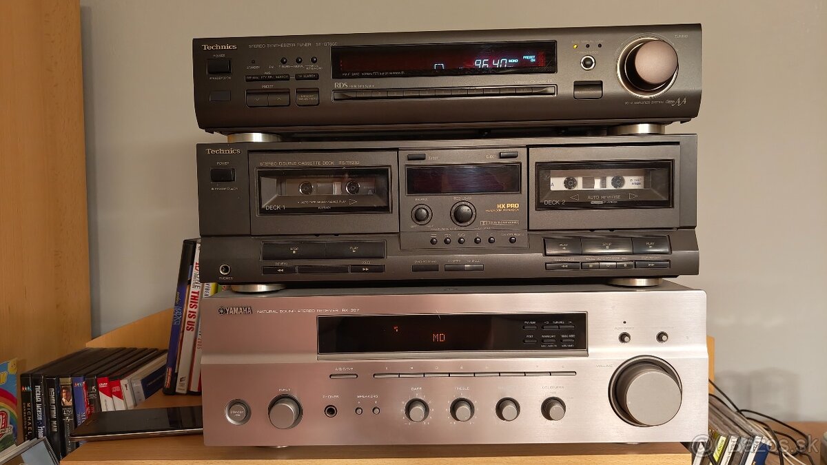 Receiver Yamaha + Technics deck