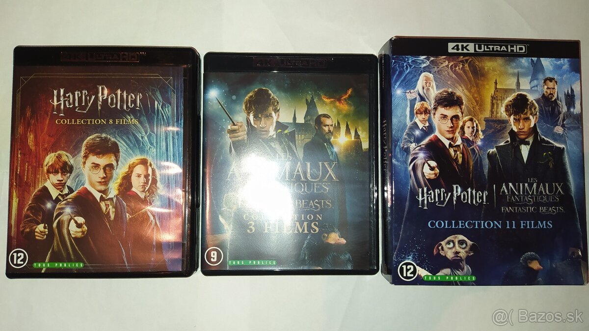 Harry Potter 1-8, fantastické zvery 4k uhd blu ray kolekcia