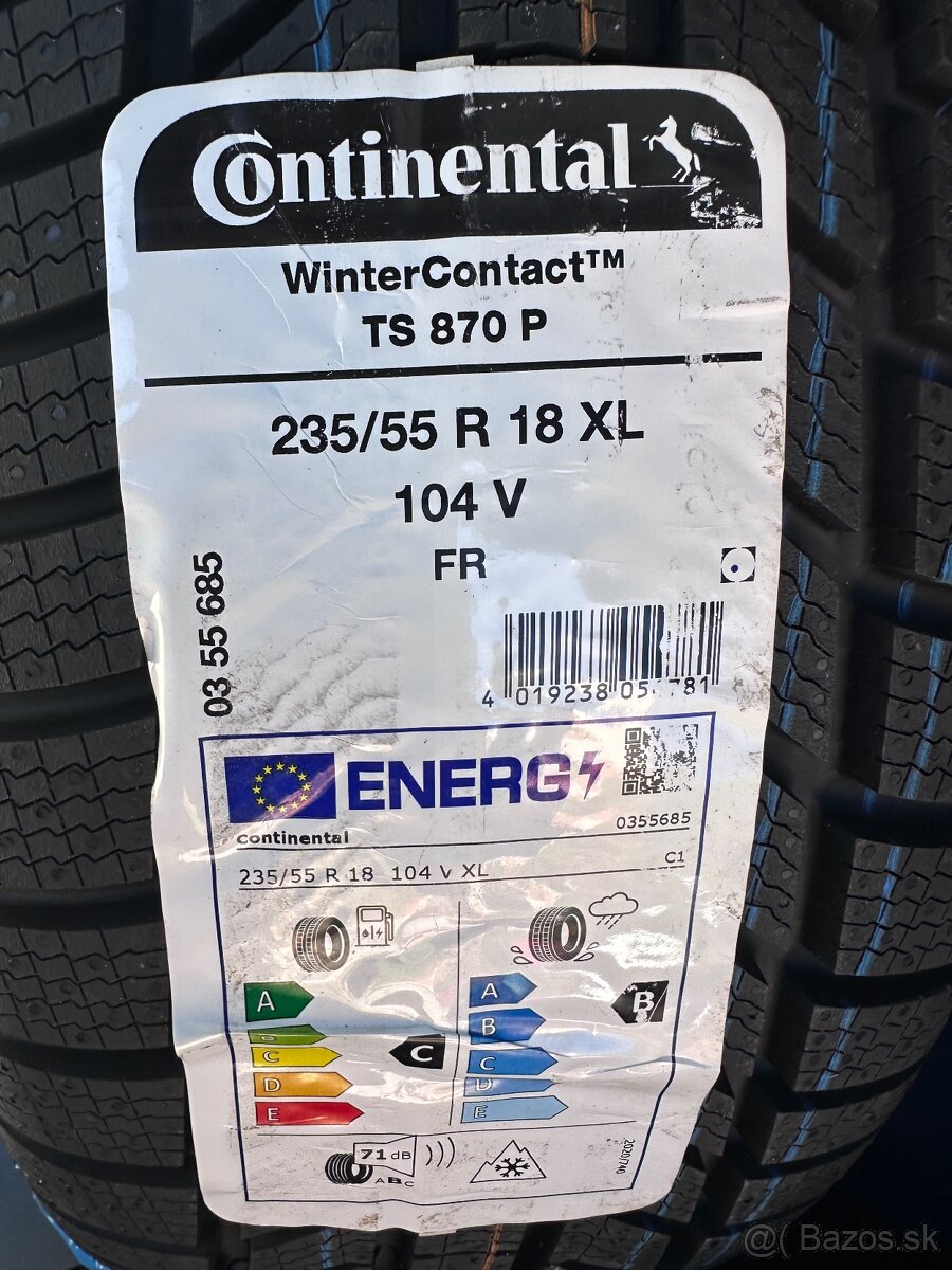 Zimne pneumatiky 4ks 235/55 R 18 continental