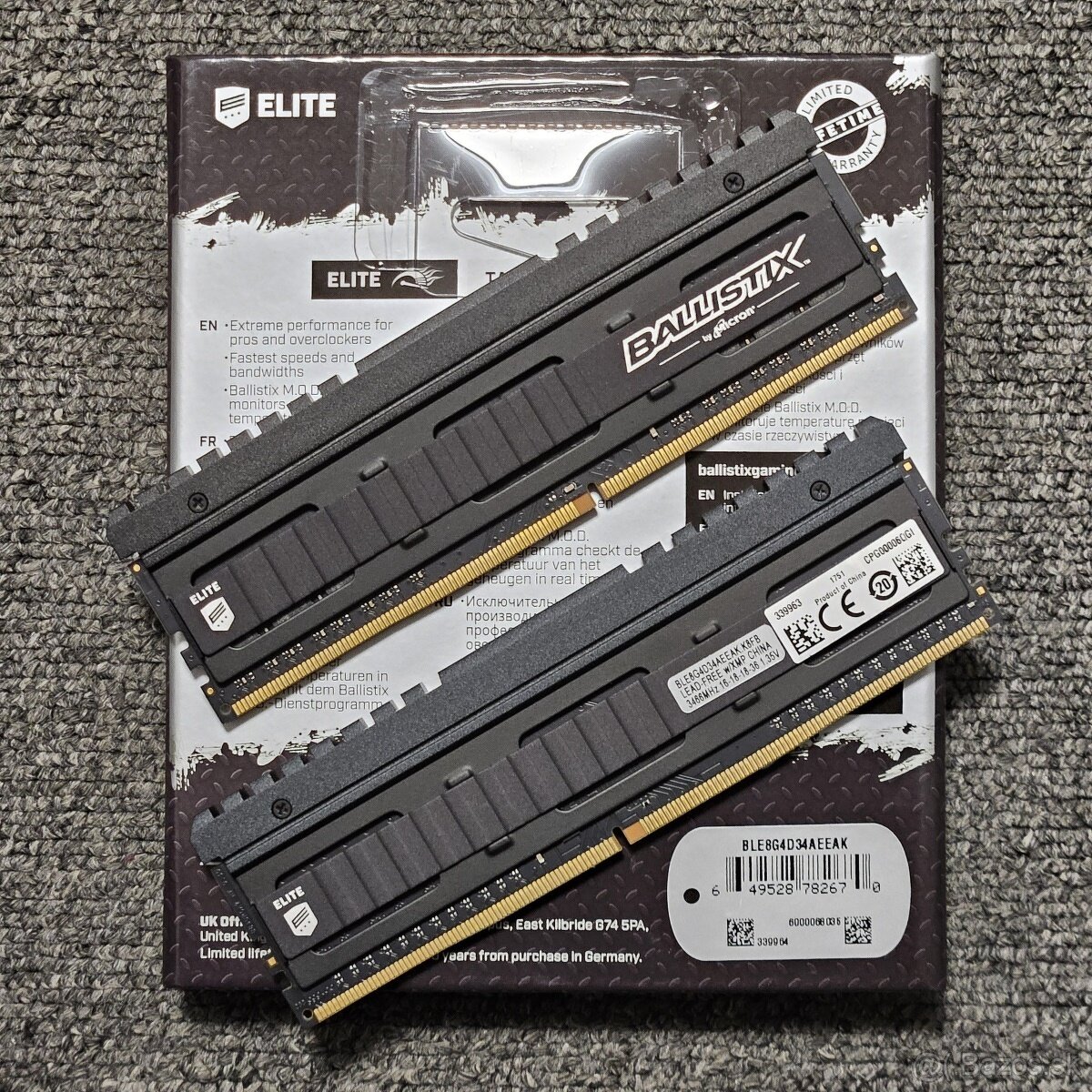 Crucial Ballistix Elite DDR4 3466MT/s 16GB (2x8GB)