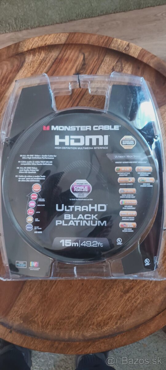 Monster Cable HDMI UltraHD Black Platinum - 15m