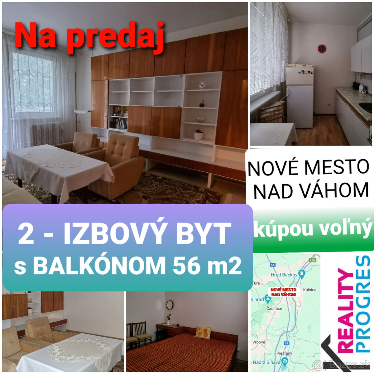 2 IZBOVÝ BYT S BALKÓNOM 56m2 DUKELSKÁ NMNV +ZNALECKÝ POSUDOK