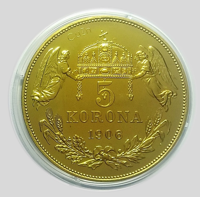 5 Koruna 1906 KB  CuZn  novorazba 2014