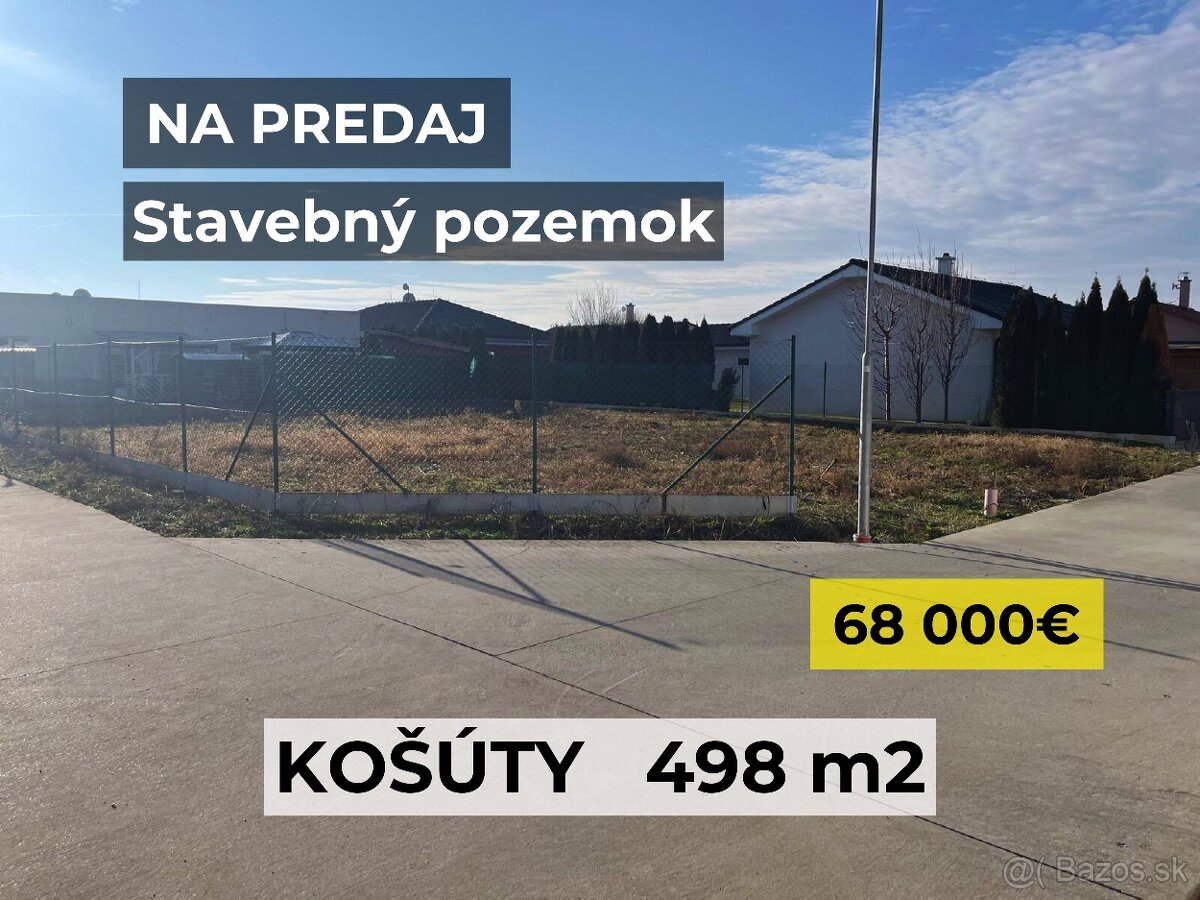 Stavebný pozemok na predaj v obci Košúty