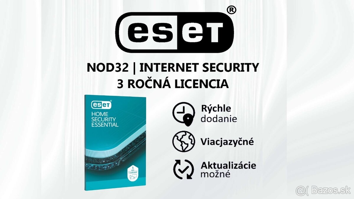 [✅HNEĎ] ESET Internet Security/NOD 32 [3 ROČNÁ LICENCIA]