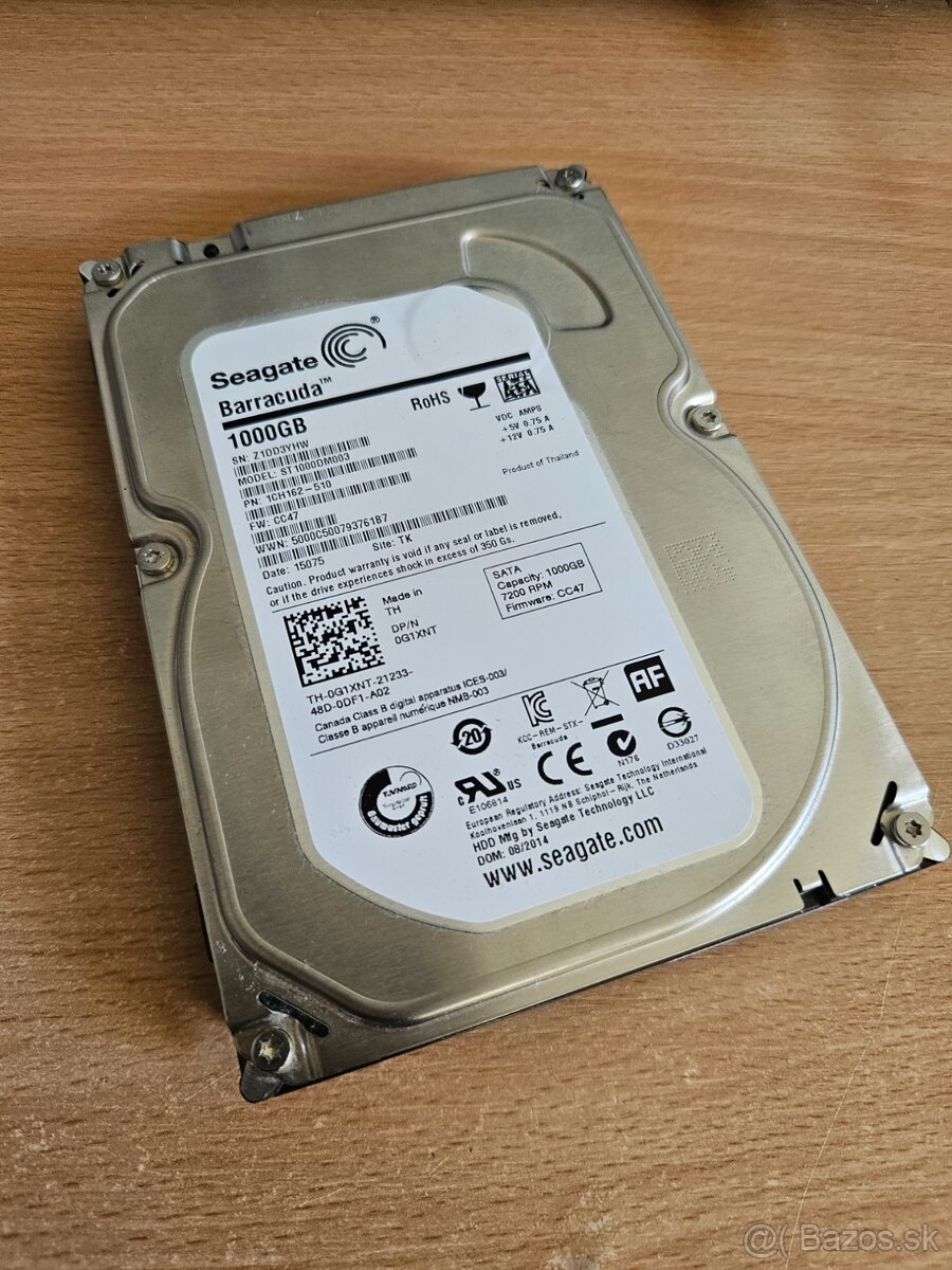 1TB / 1000GB HDD Seagate 7200ot