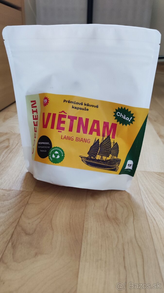 Predám Kávové kapsule VIETNAM lang biang (prémiové COFFEEIN)