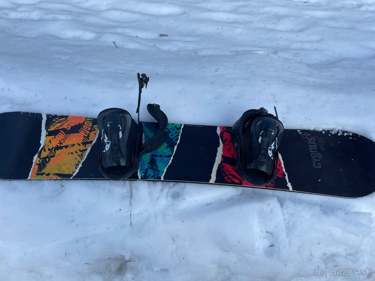 Snowboard + viazanie + topanky cygnus