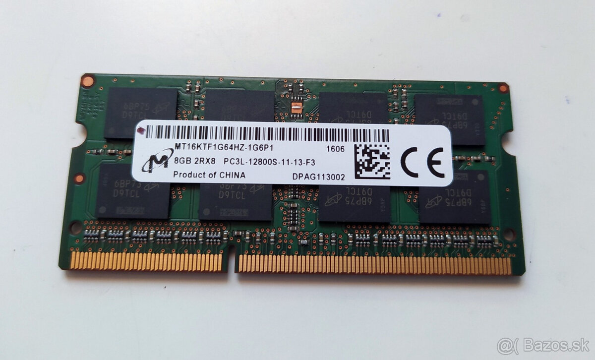 SODIMM DDR3L 8GB 1600MHz micron