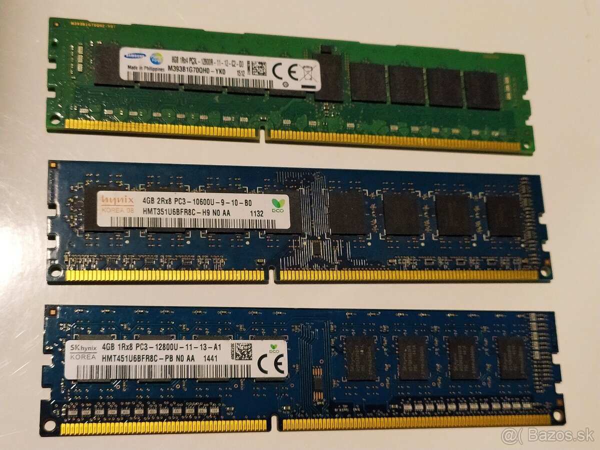 1ks 8GB DDR3 + 2ks 4GB DDR3 + 2ks 2x2GB zdarma