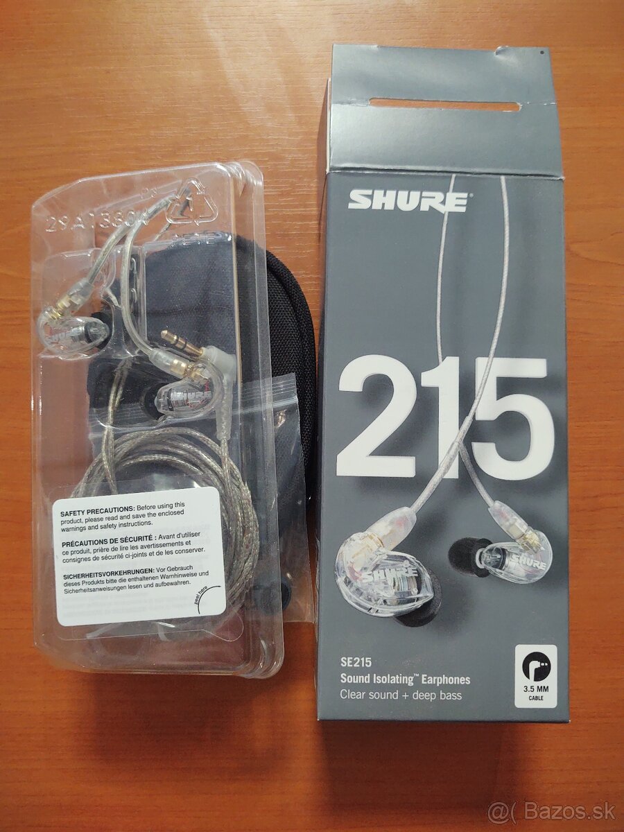 Shure SE215 in-ear slúchadlá