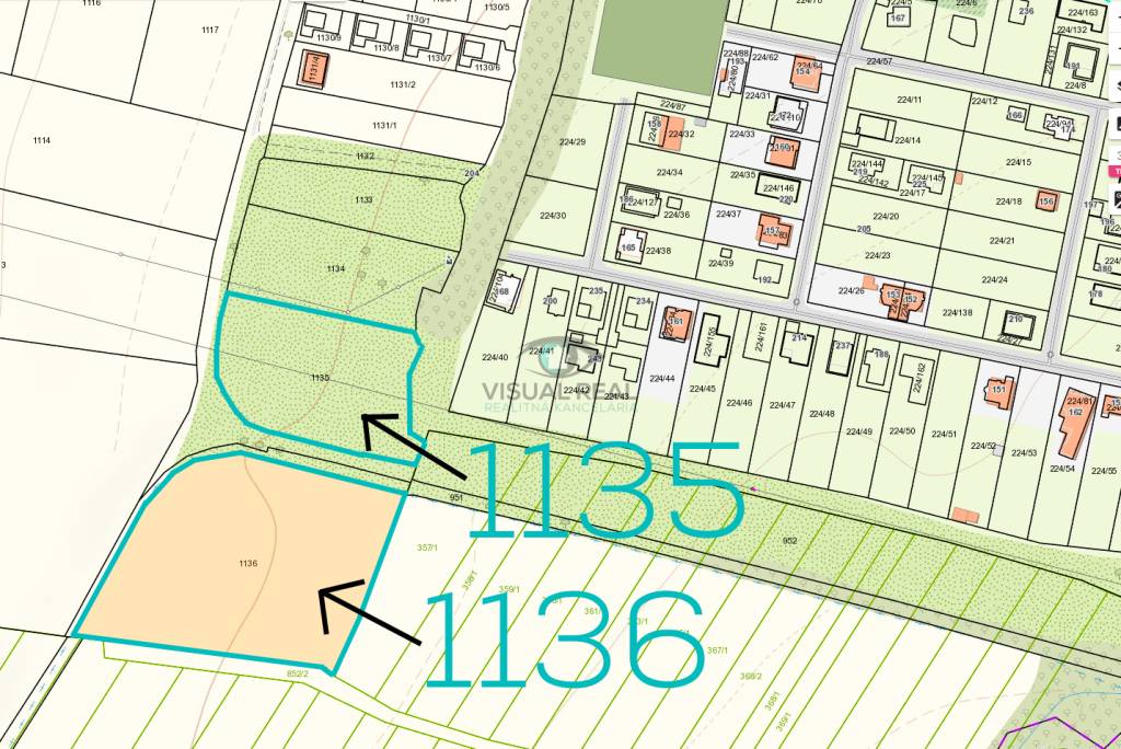 Investičné pozemky, Nižná Kamenica, 3940 m2, 6340 m2 a 12360