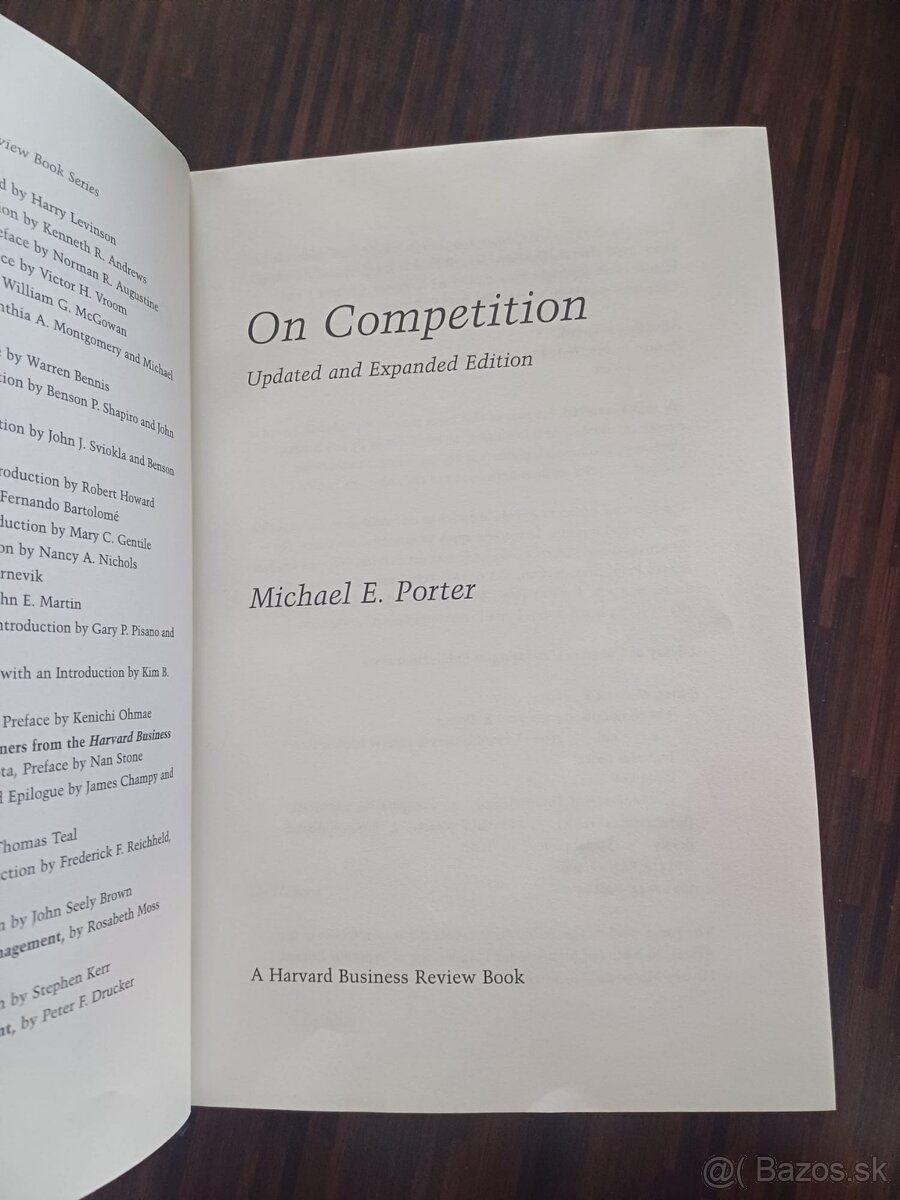 Porter M.: On Competition ; Harvard Business Review Book