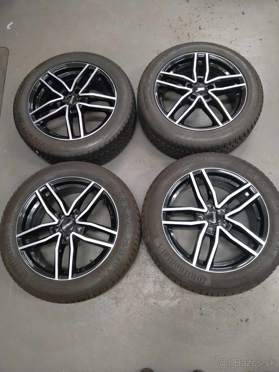 17" sada alu ŠKODA,VW,SEAT + pneu 215/55 17.