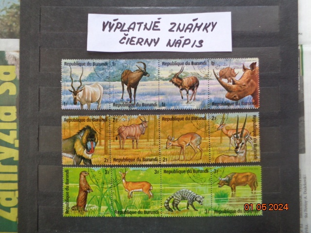 Poštové známky BURUNDI - FAUNA