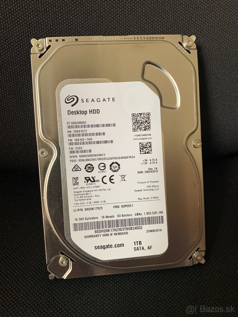 Seagate 1TB, 7200rpm