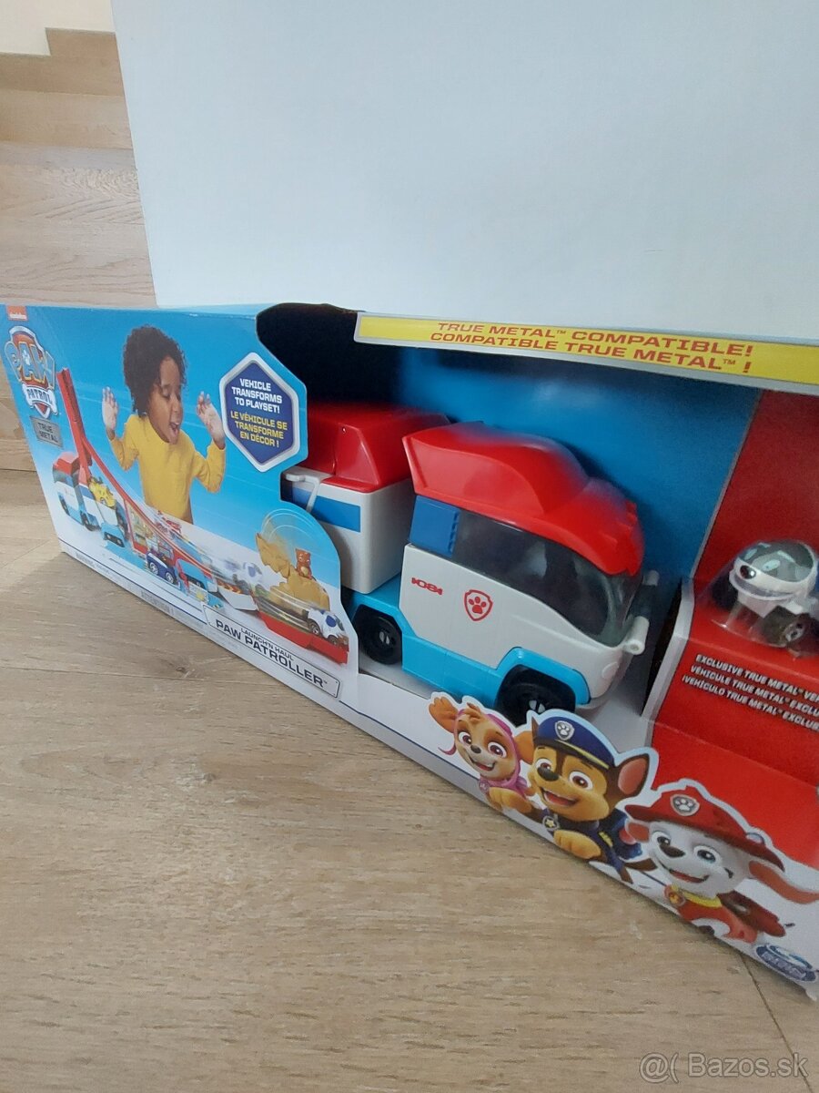 Paw Patrol Tlapková patrola transporter dráha 2v1