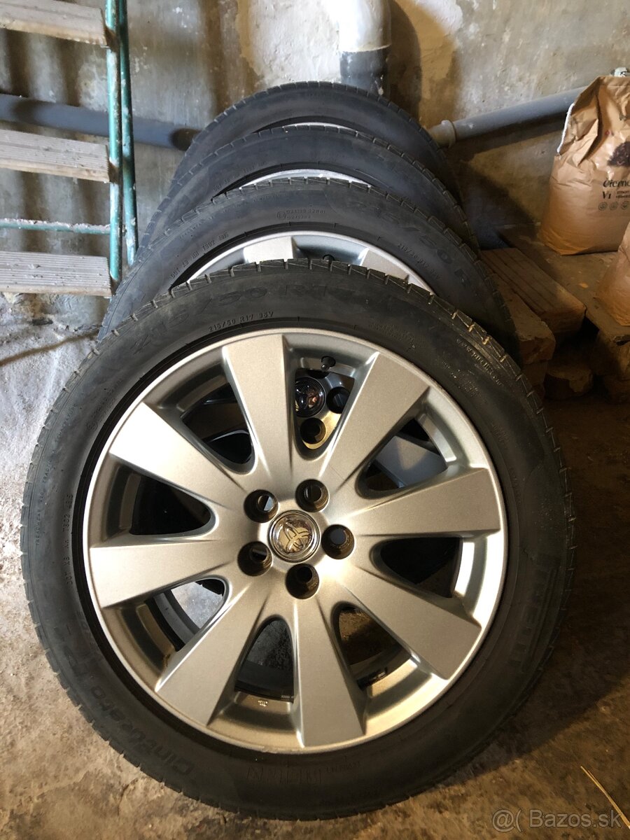 Elektróny Toyota 215/50 R17 na letných pneu