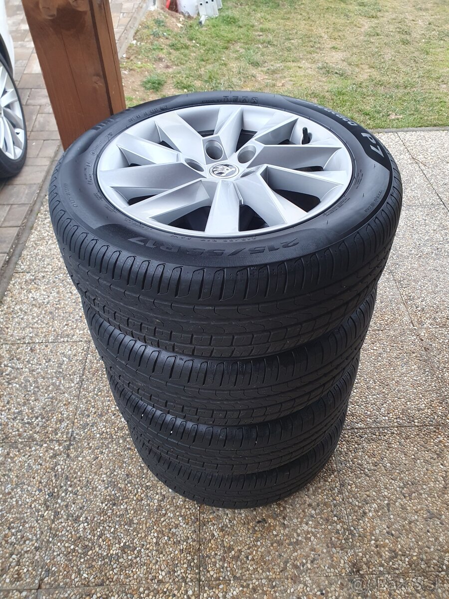 Sada kolies Škoda 5x112 R7 + Pirelli cinturato P7 215/55 r17