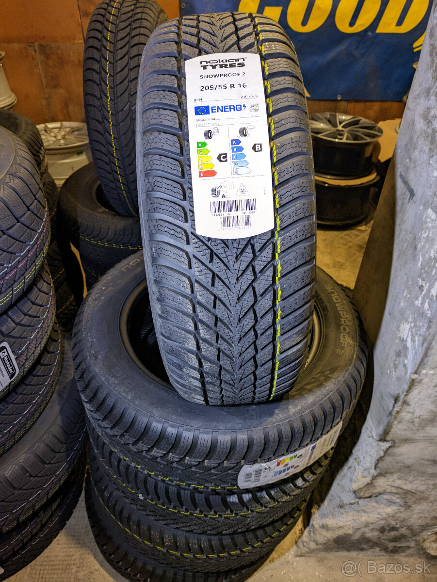 NOVÉ/ZIMNÉ pneumatiky NOKIAN 205/55 R16 91H