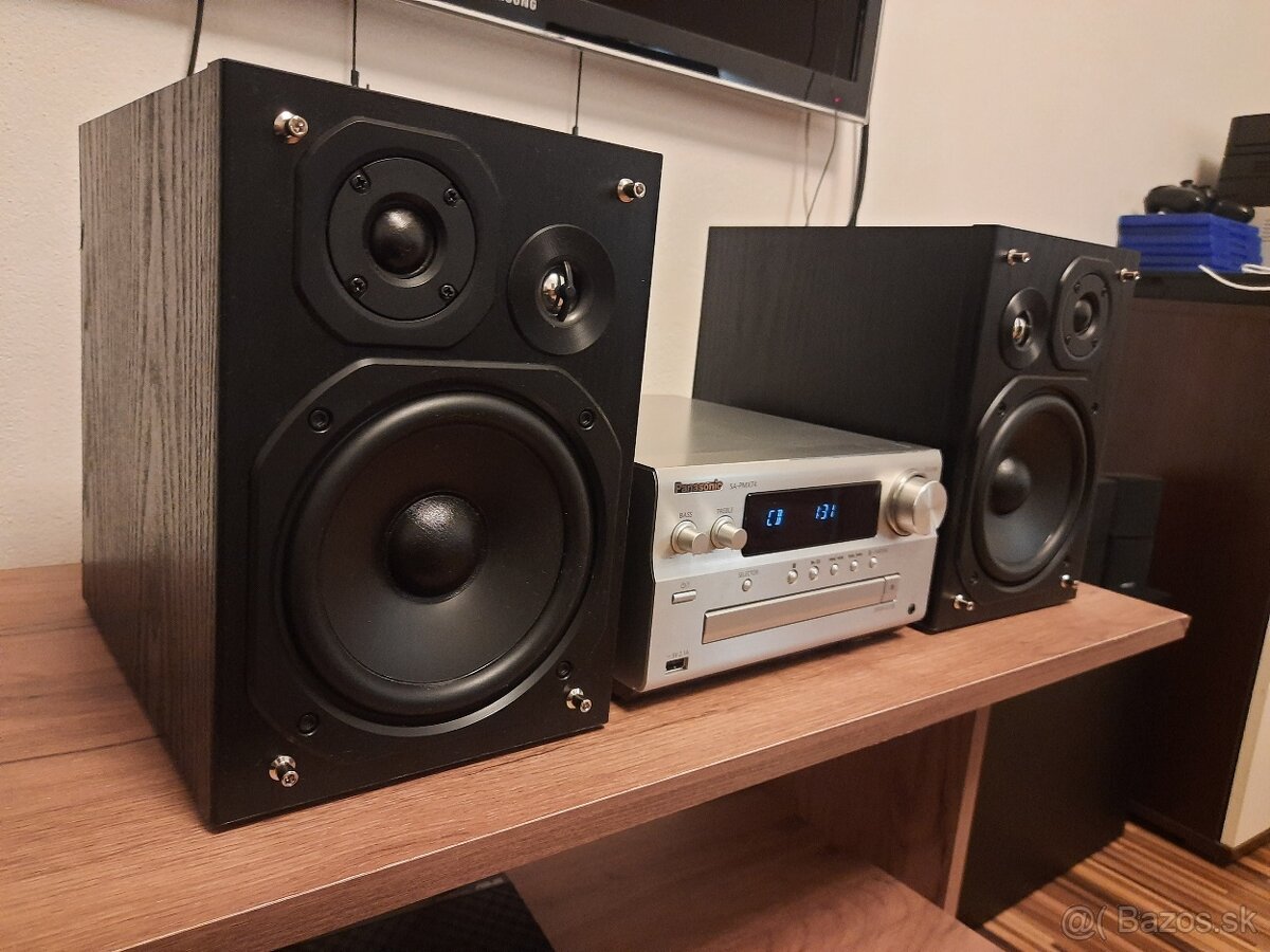 Predám strieborný stereo audio systém Panasonic SA-PMX 74