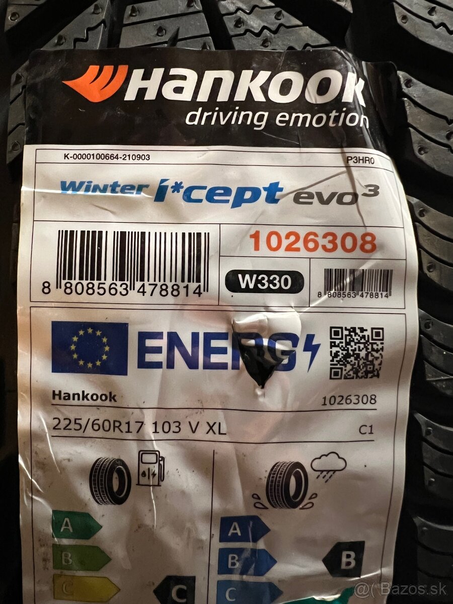 225/60 r17 103 V XL Hankook zimné evo3