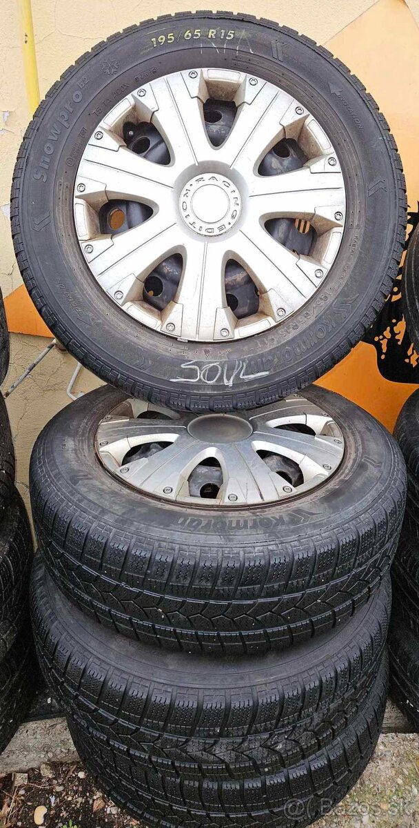 Disky KIA (sada ) + zimne Kormoran Snow Pro B2 195/65 R15