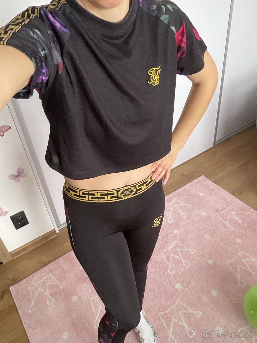 Športová podprsenka, crop top a legíny Siksilk