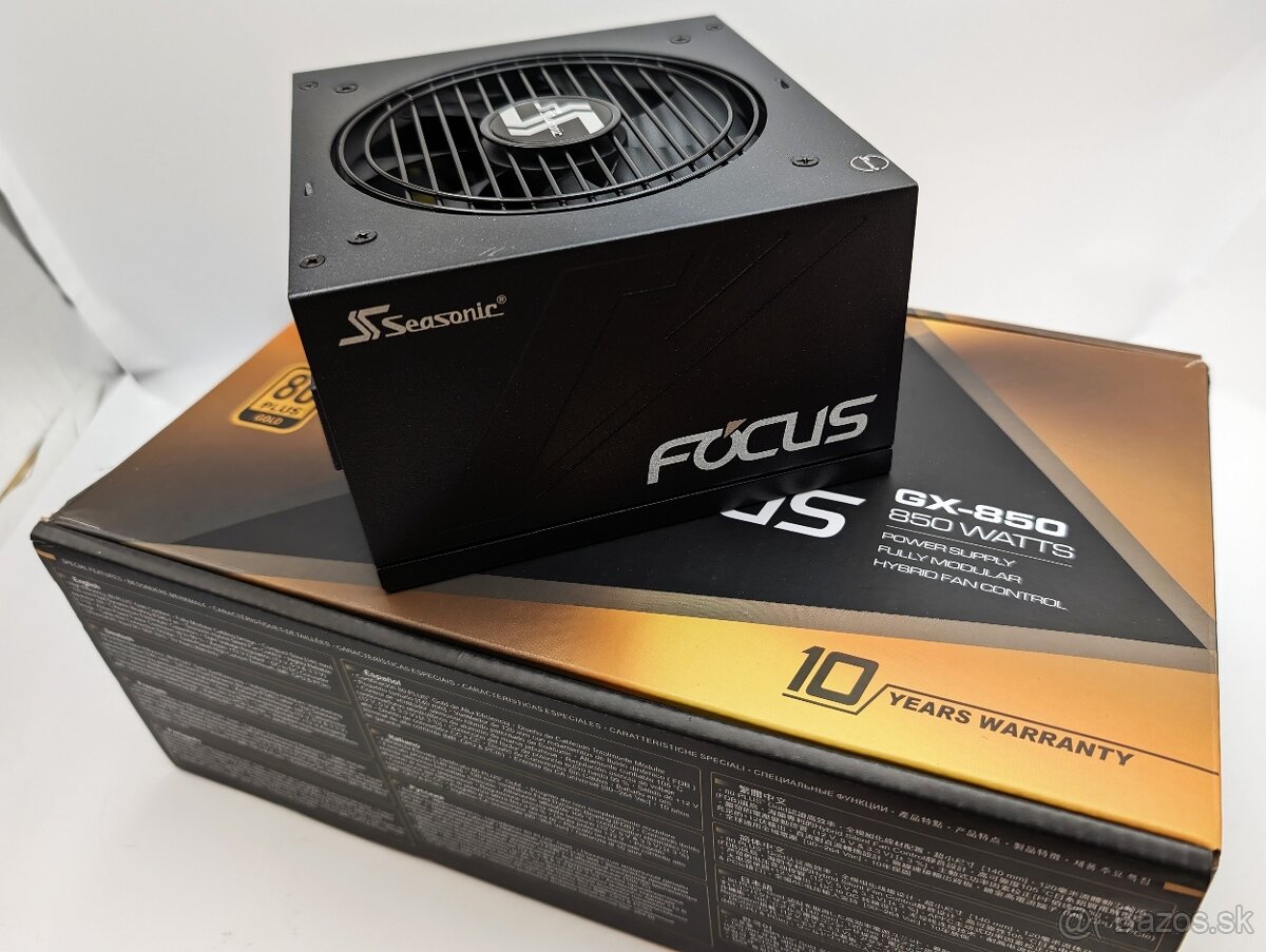 Seasonic Focus GX 850 Gold (modulárny) + 12VHPWR kábel