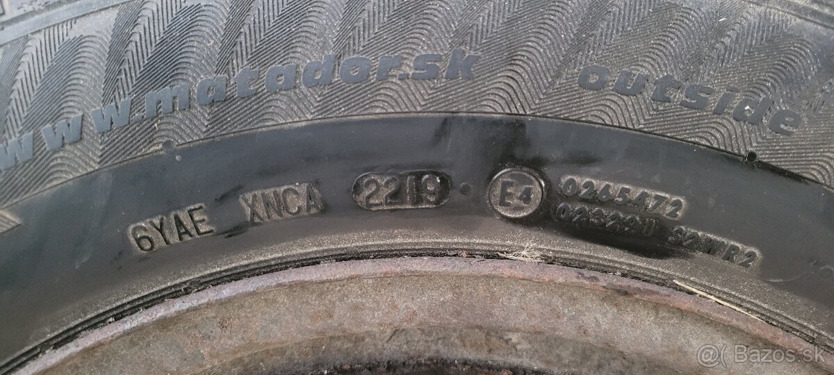 Predám pneumatiky 195/65R15 zimné