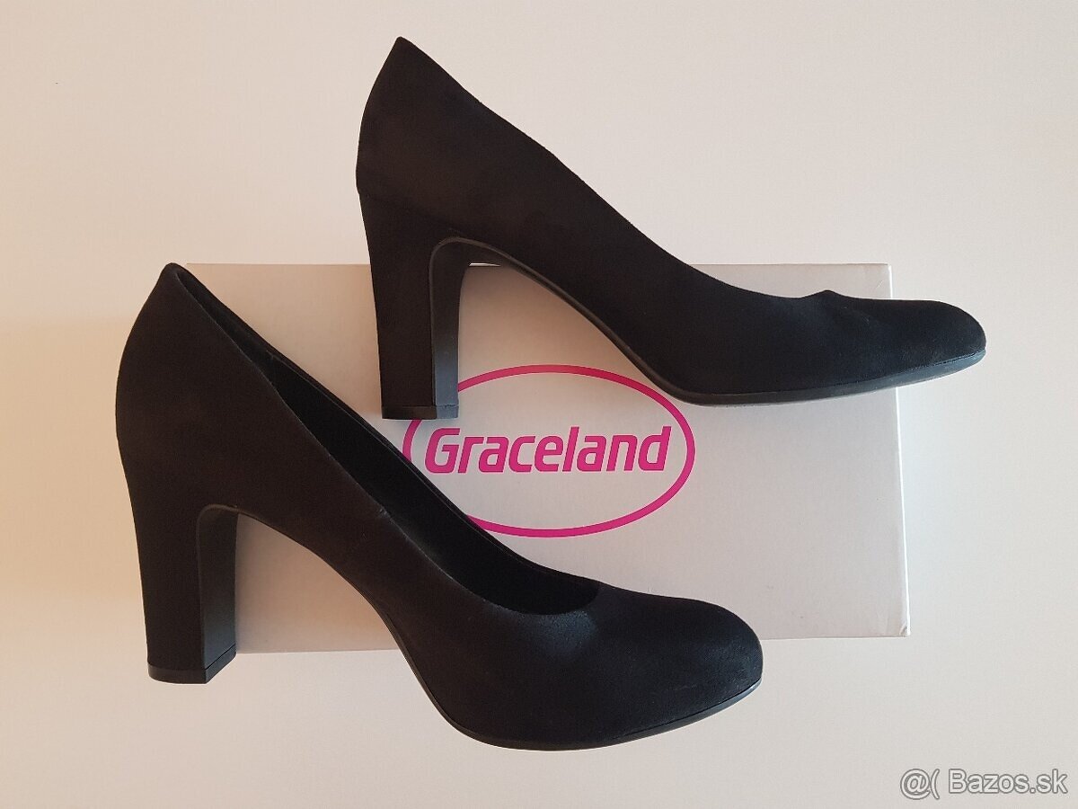 Dámske semišové topanky "Graceland" na podpätku 9 cm