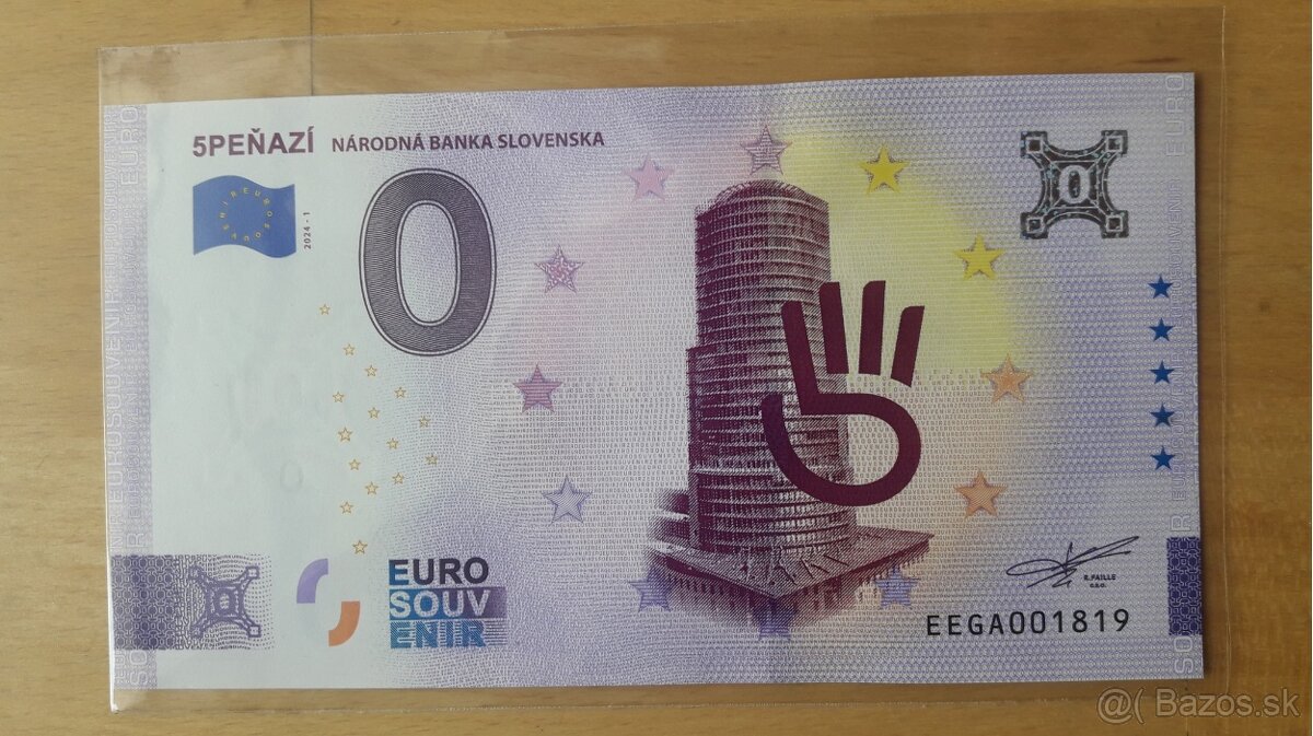 0€ / 0 euro / 0 eurová bankovka 5PEŇAZÍ