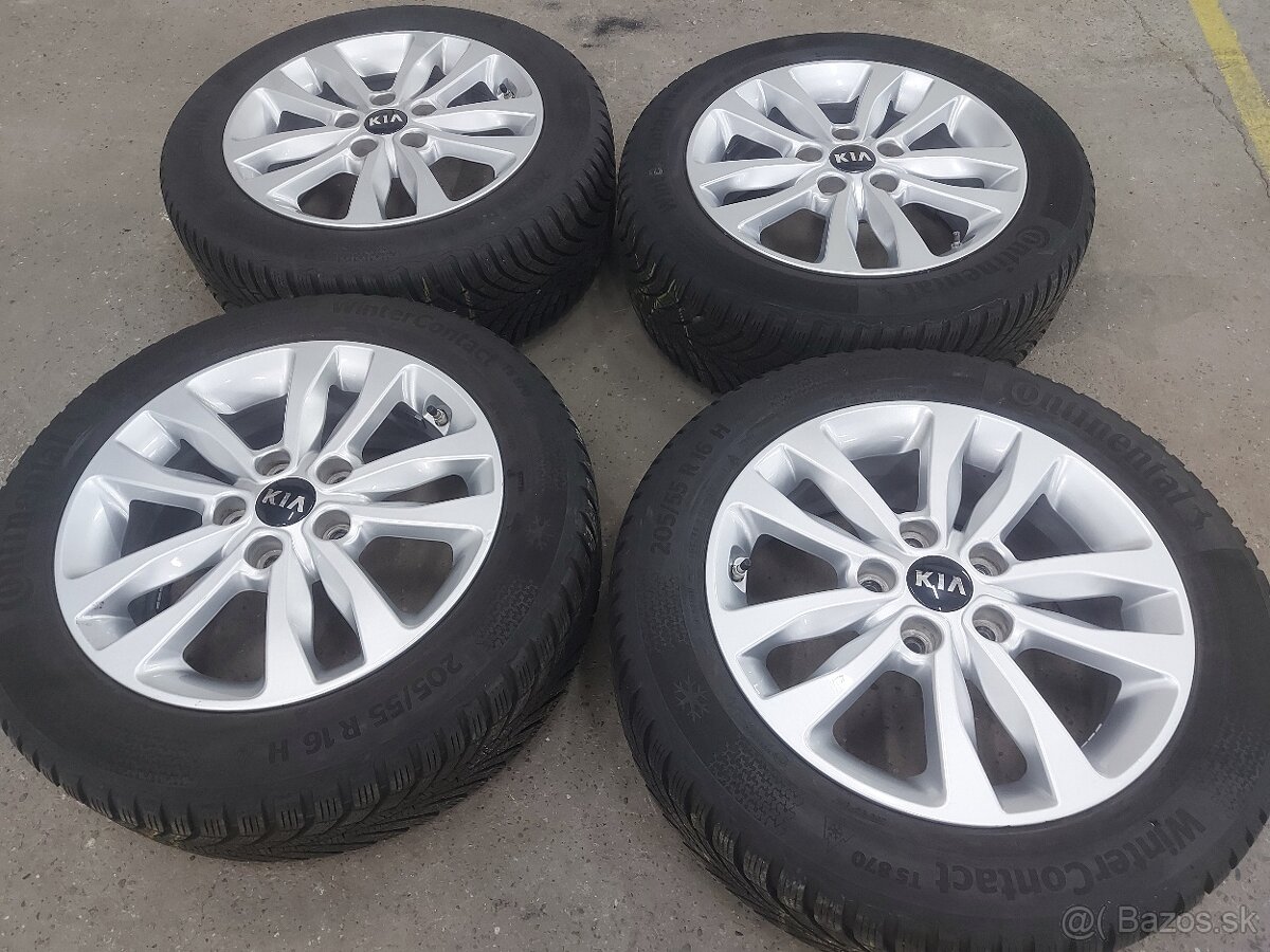 5x114,3R16 elektrony KIA -205/55R16 CONTINENTAL zimne pneu