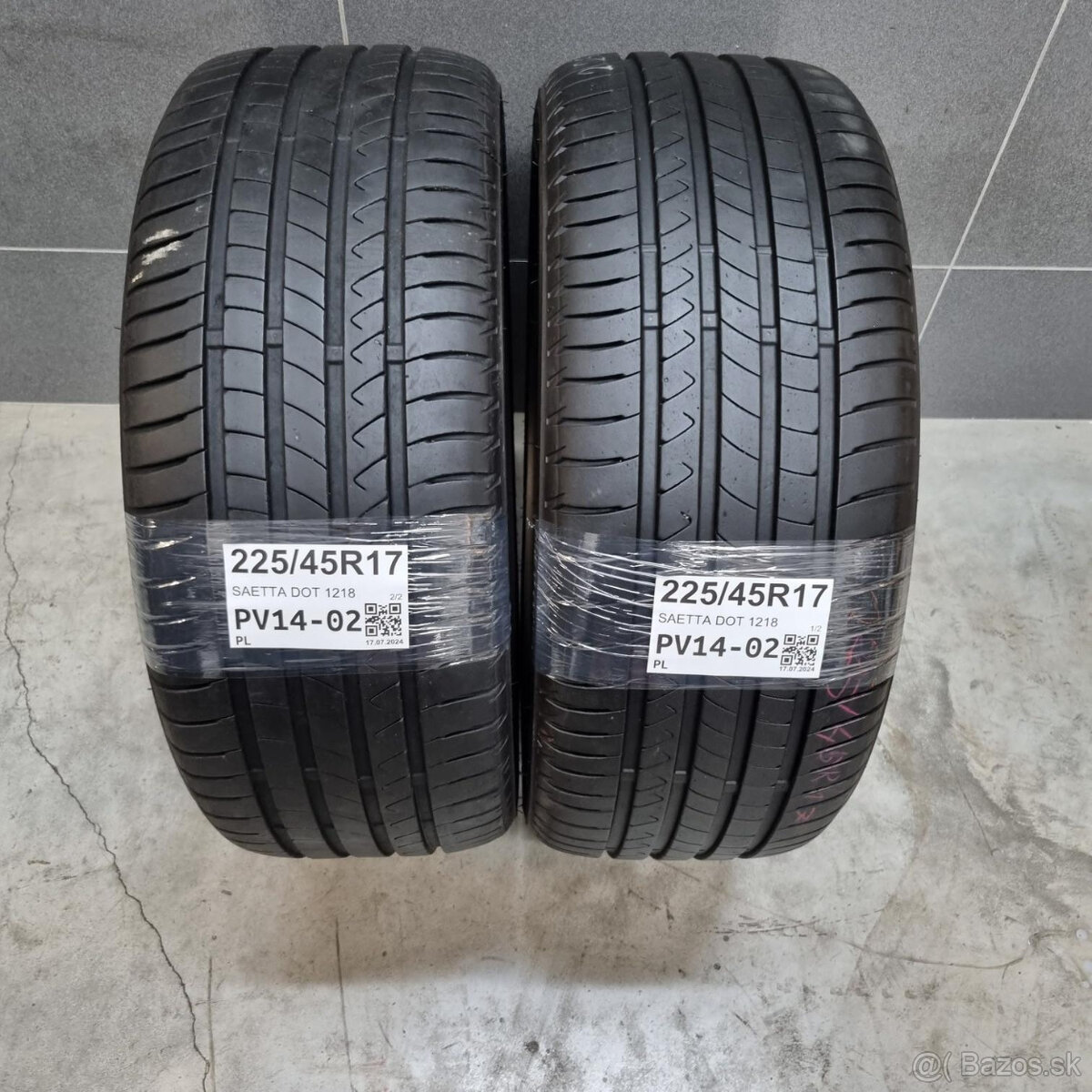 Letné pneumatiky 225/45 R17 SAETTA DOT1218