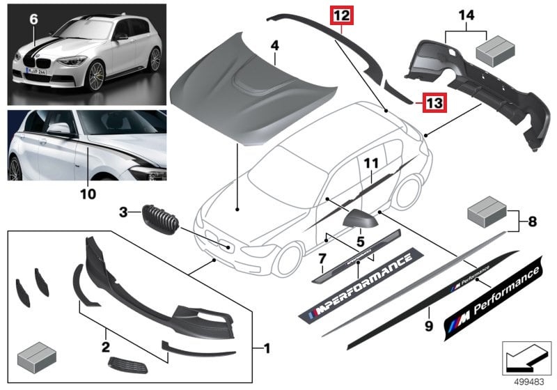 M135i M PERFORMANCE doplnok - zadné krídlo, zadný spoiler