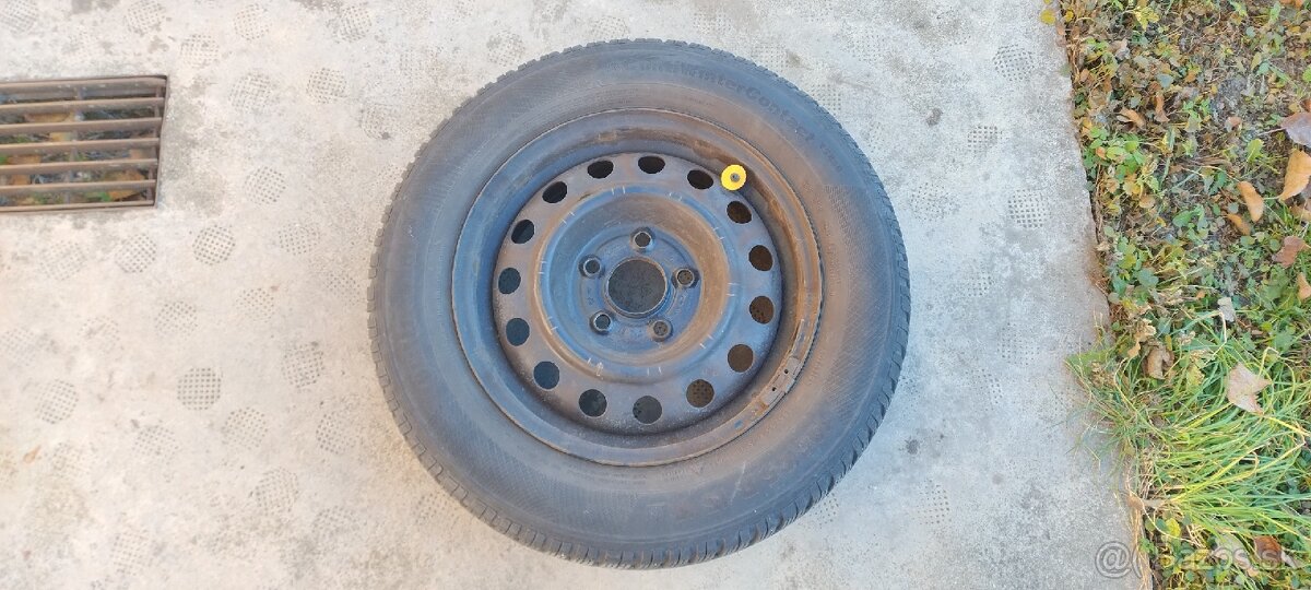 Plechové disky + zimné pneu 195/65 R 15