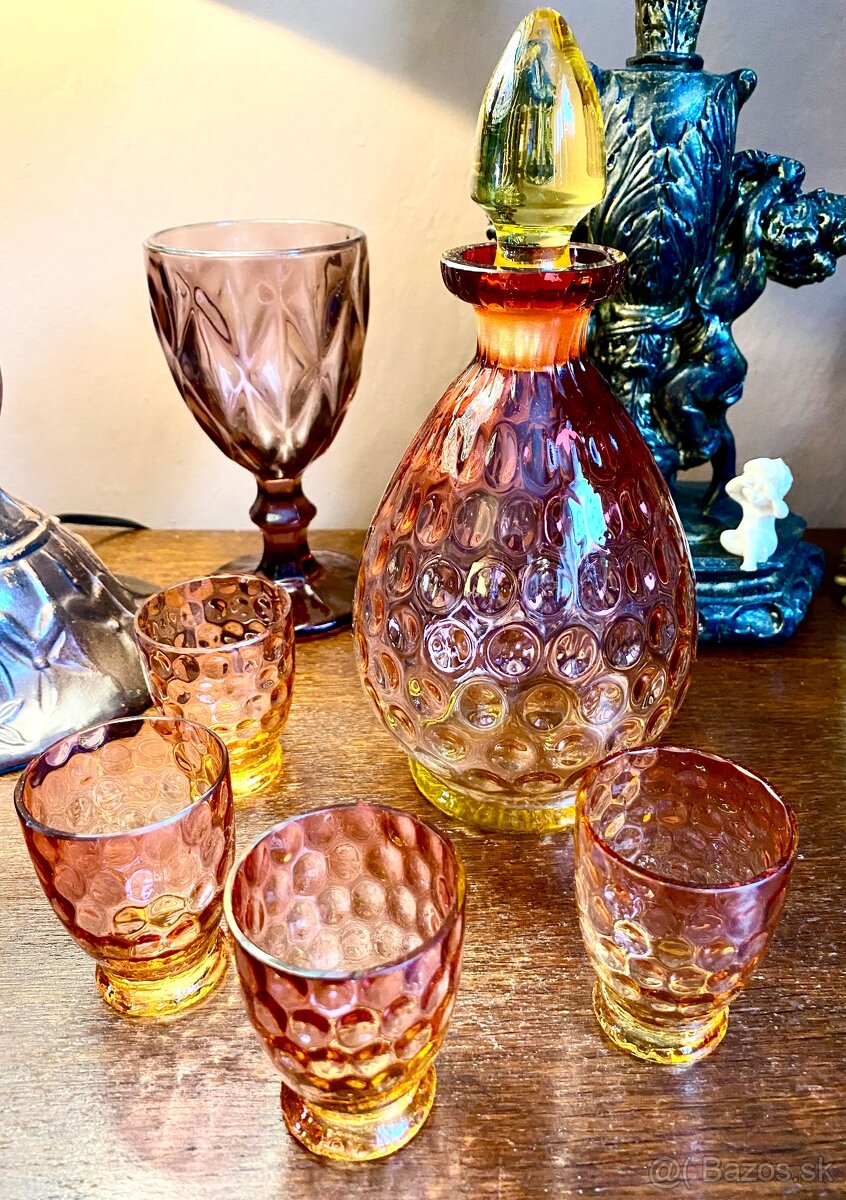 SET Amberina, czech ART Deco okolo 1925