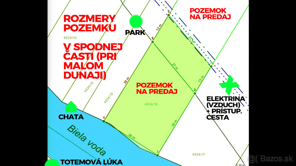 POZEMOK Bernolákovo - ELEKTRIKA, pri ZÁSTAVBE RD, 2x PRÍSTUP