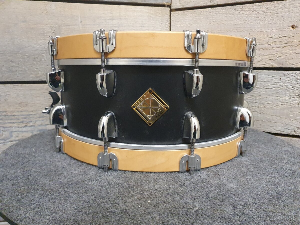 snare 14"x5,5" Dixon Satin Black Maple