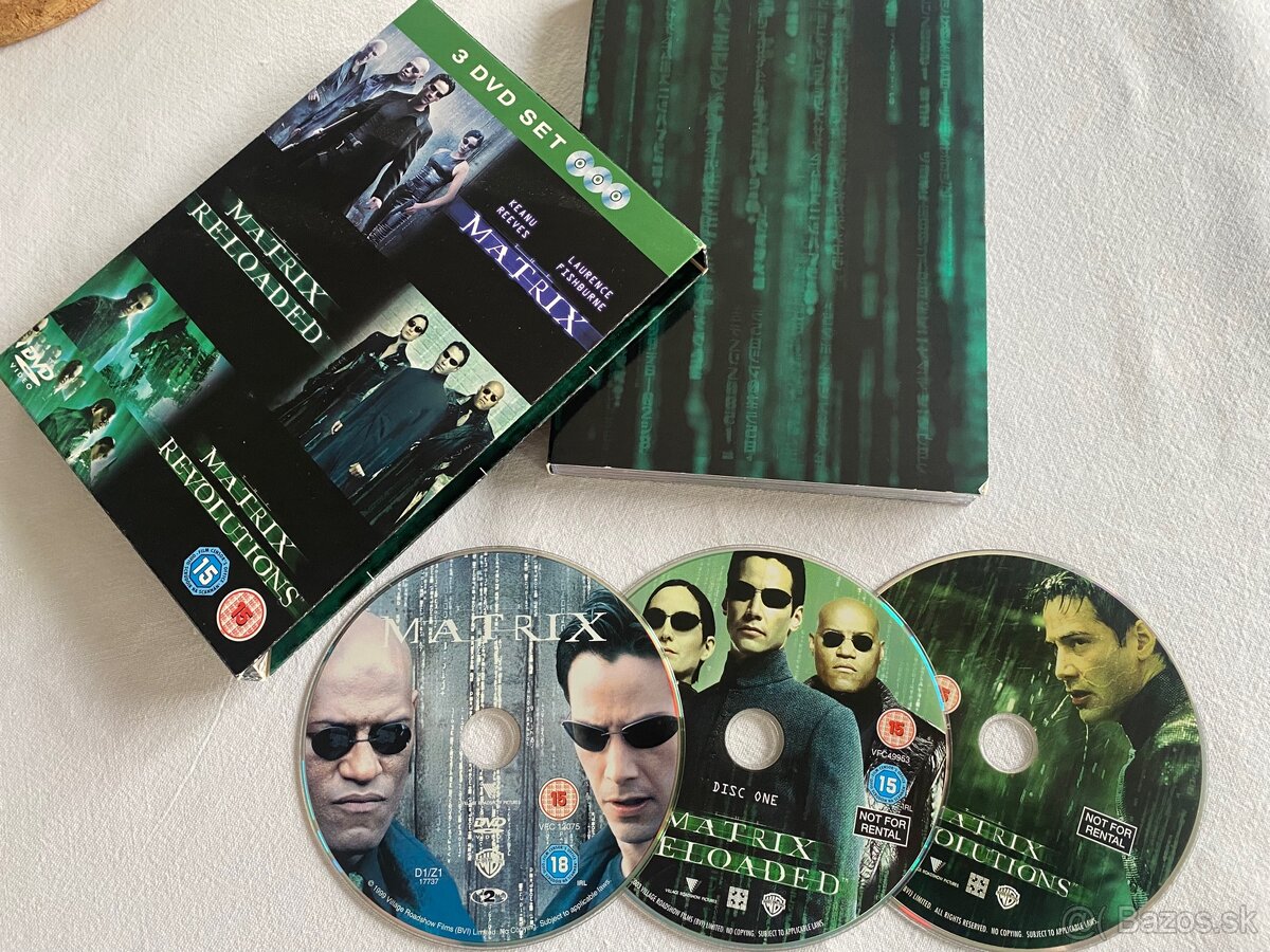 DVD kolekcia Matrix - 3 DVD len anglicky