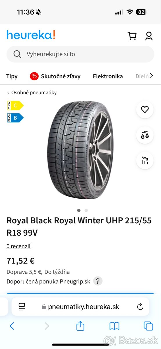 Zimné pneu Royal Black Royal Winter UHP 215/55 R18 99V