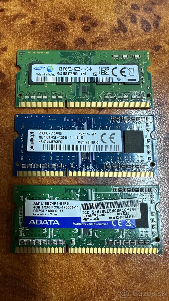 Pamete Sodimm DDR3 a DDR3L