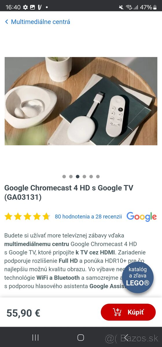 Predám chromecast