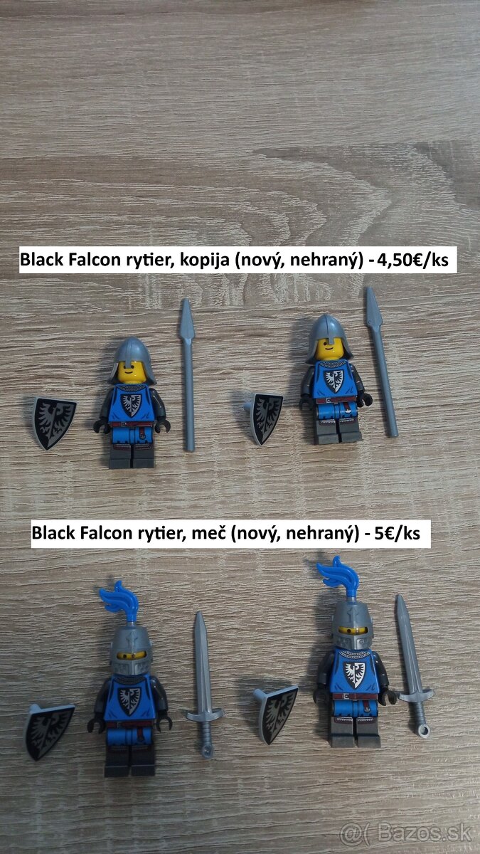 Predám nové Lego figurky (Castle), zvieratká, dieliky