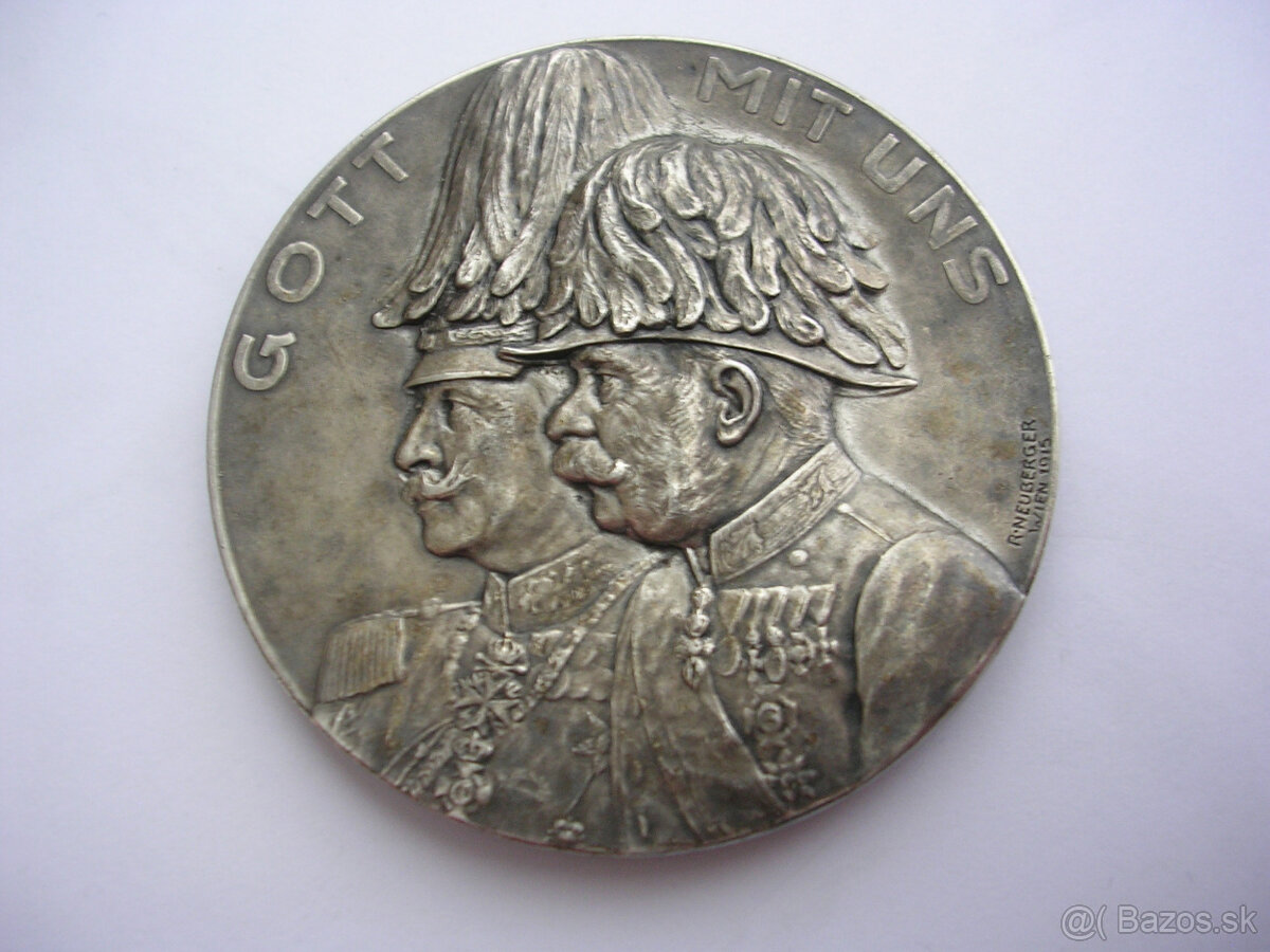 AE medaila 1915 WILHELM II. + František Josef I. 1914 - 1915