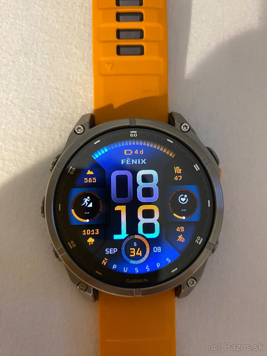 Garmin fenix 8 47mm AMOLED Sapphire Titanium Spark Orange Gr