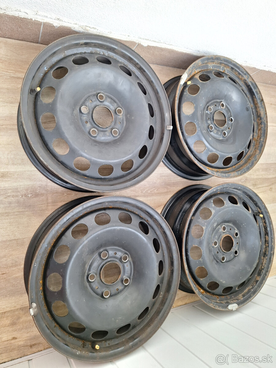 Plechove disky VW/Seat/Skoda 5x112 R16 6Jx16H2 ET48 4ks