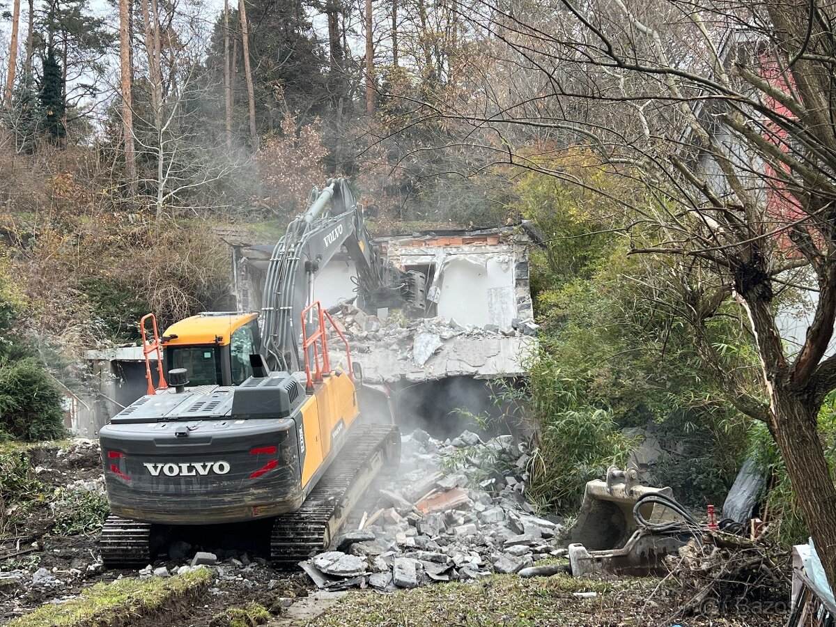 búracie demolačné práce, drvenie stavebného odpadu